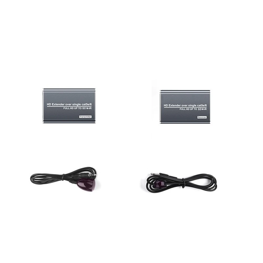 A26Z -Compatible Extender RJ45 to -Compatible 60M Extender over Cat5e/6 Cable 1080P -Compatible Repeater US PLUG