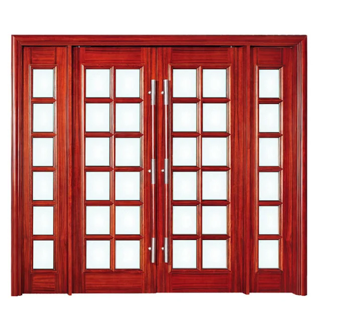 latest modern design Anti corrosion front entry doors exterior wooden casement door wooden french door