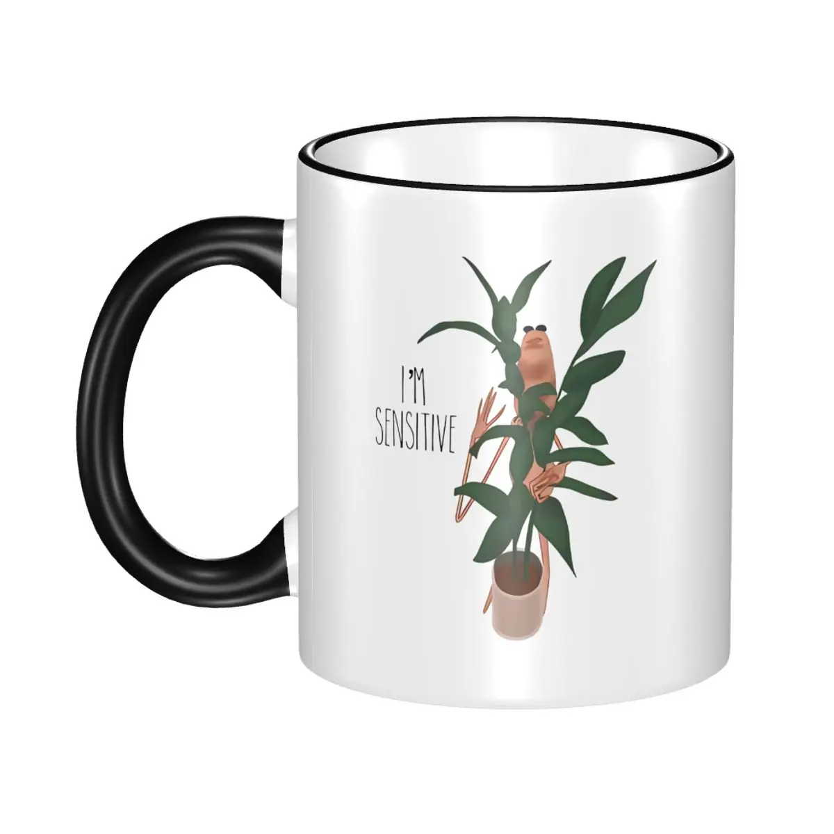 

New Arrival I'm Sensitive Accessories Mugs Fun Marcus The Worm Meme Tea Cup