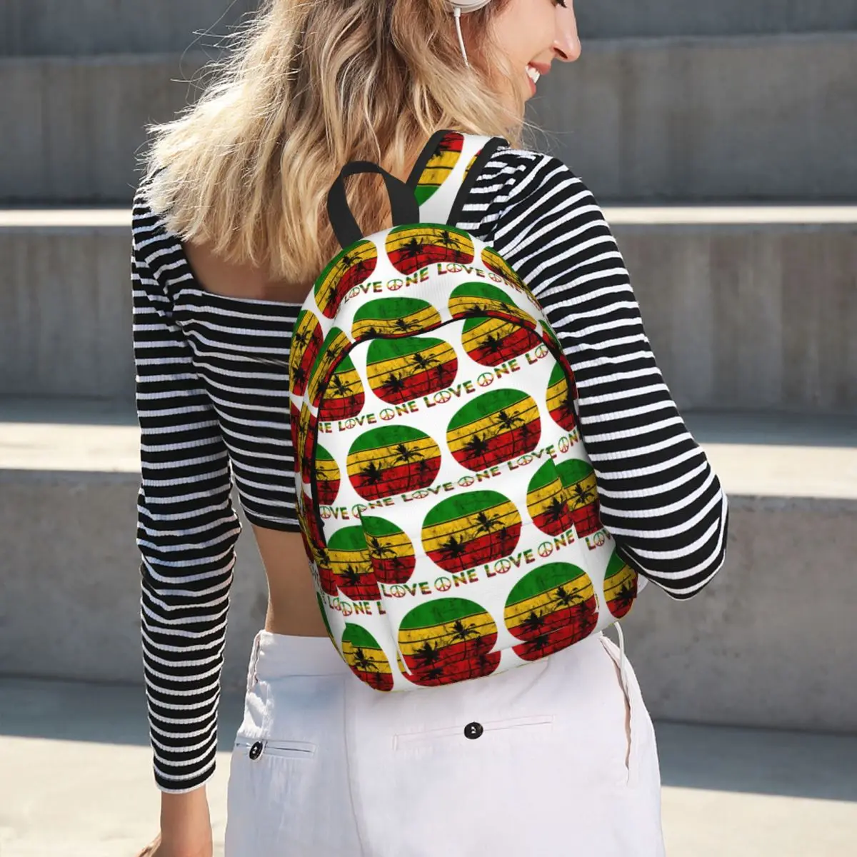 Harajuku Vintage Style Arts Bob Marley One Love Backpack Hot Sale Daypack BookBag School Bag Shoulder Bags for Men Women
