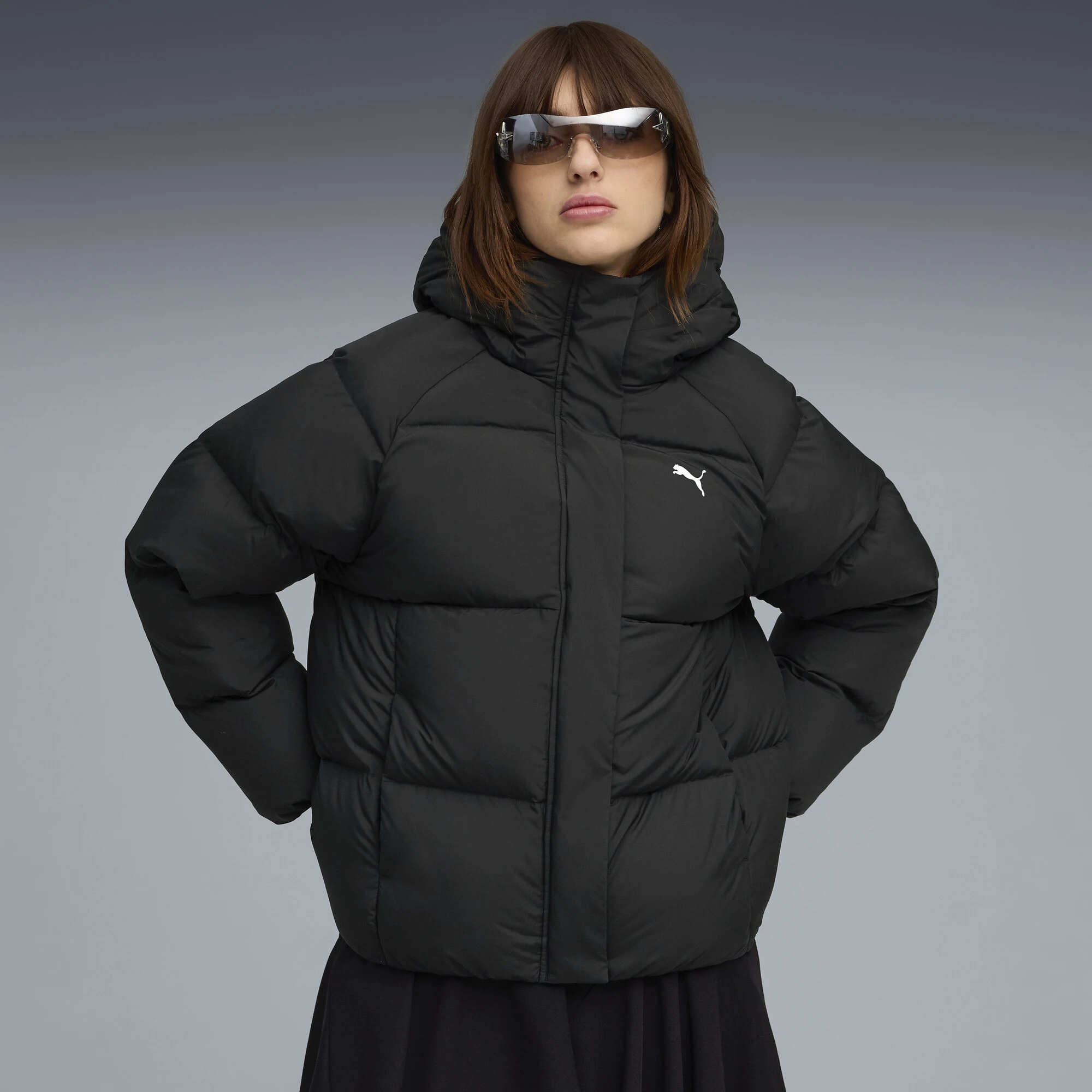 

Черная женская спортивная одежда Puma, повседневный теплый пуховик 69104501