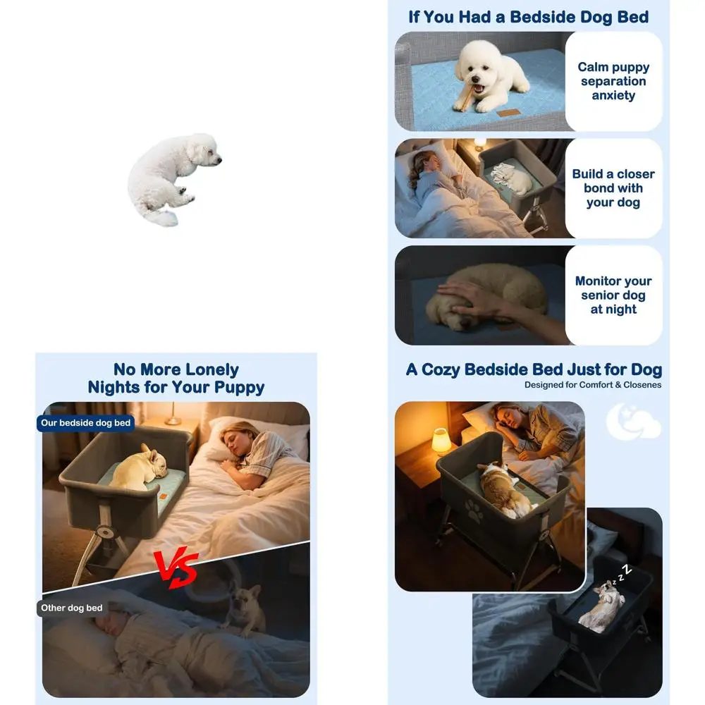 

Приподнятая регулируемая кровать для домашних животных для маленьких и средних собак и кошек, съемный моющийся чехол, 30 л x 21 Вт