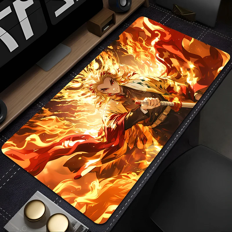 Mouse Pad Non-Slip Rubber mousepads Game player notebook computer Pad table mat Anime PC carpet Rengoku Kyoujurou Mousepad XXXL