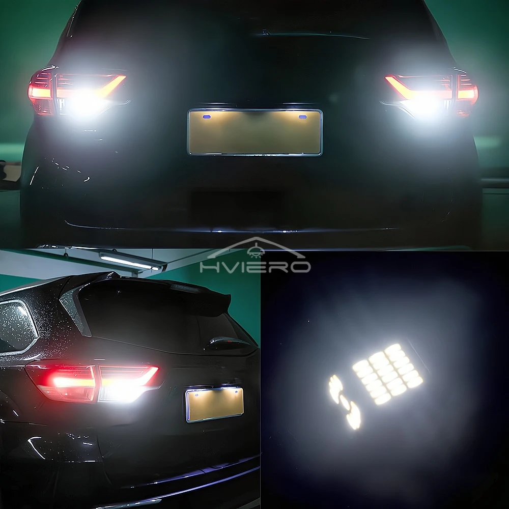 4/10/20pcs Car Brake LED T15 Ba15s 1156 1157 Auto Back Parking Light Turn Signal License Plate W16W 45SMD 4014 Reverse Rear Lamp image 2