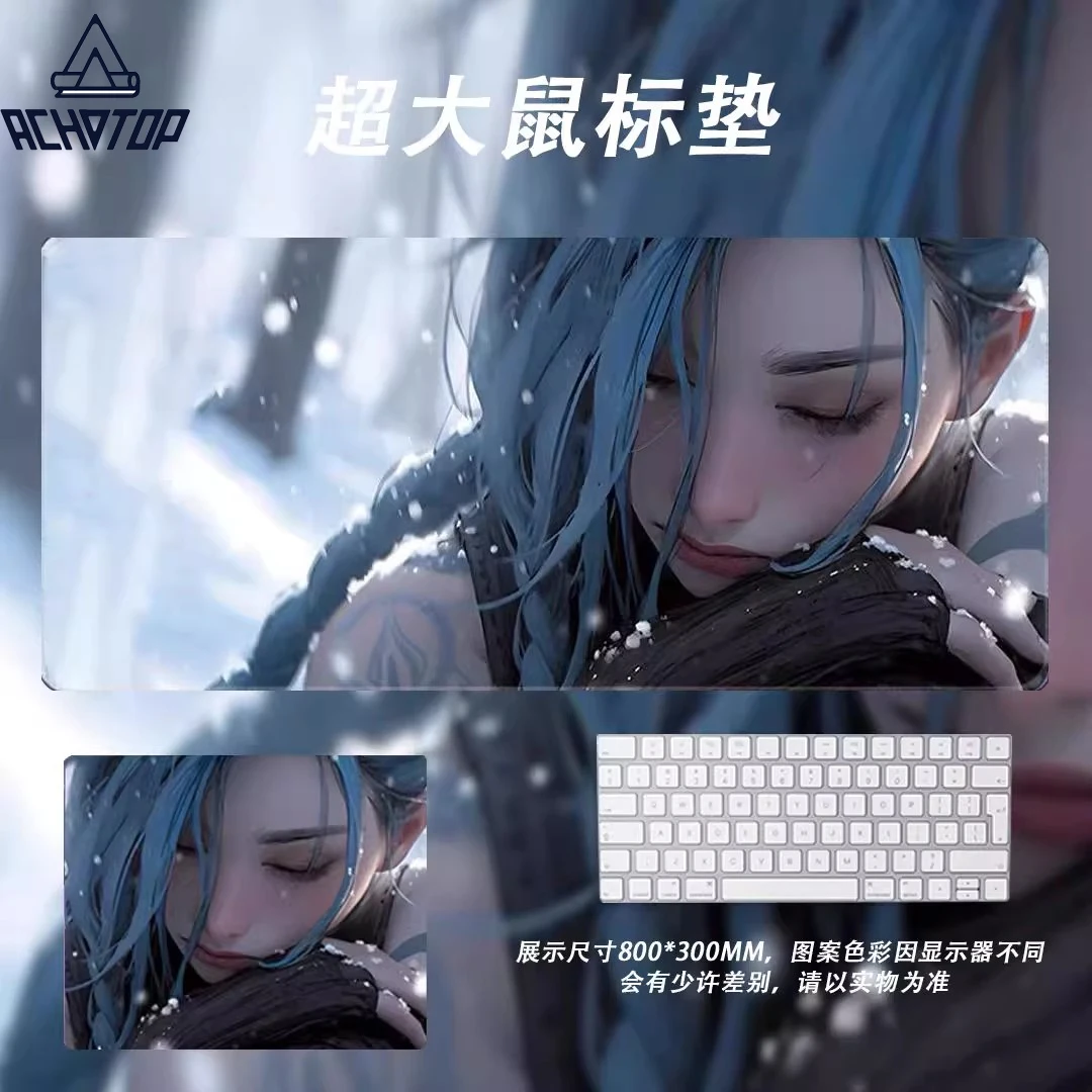 Anime Girl Mousepad Large Gaming Mouse Pad LockEdge Thickened Computer Keyboard Table Desk Mat