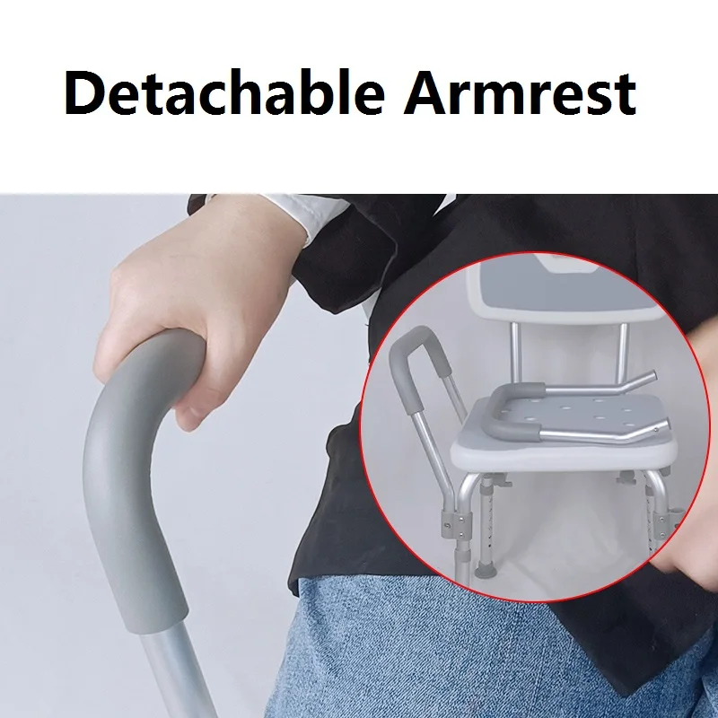 Height Adjustable Non-slip Shower Chair for Elderly