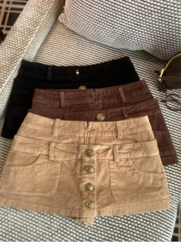 

High Waist American Sle ort Skirt Button Design Women's Skirt Sexy Butt Hing Skirt Daily Wear Premium Design