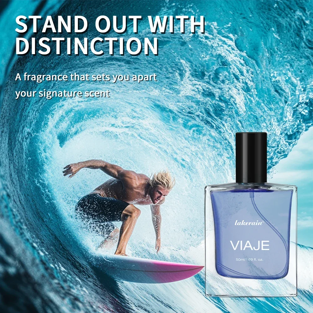 Voyage Cologne for Men Fresh Romantic Fruity Scent Woody Aquatic Notes of Apple Male Pheromone Perfume Attract Women