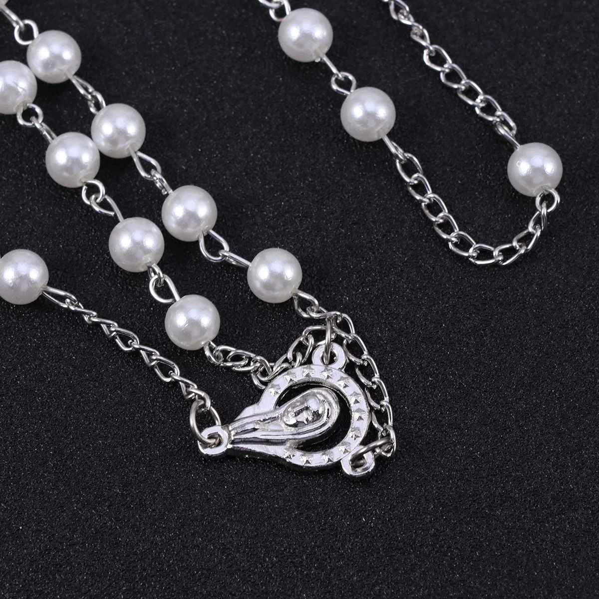 

Изысканные белые христианские жемчужные бусины, четки, ожерелье, распятие, молитвенные бусины на память, идеальный подарок, семейные мужские и женские святые четки