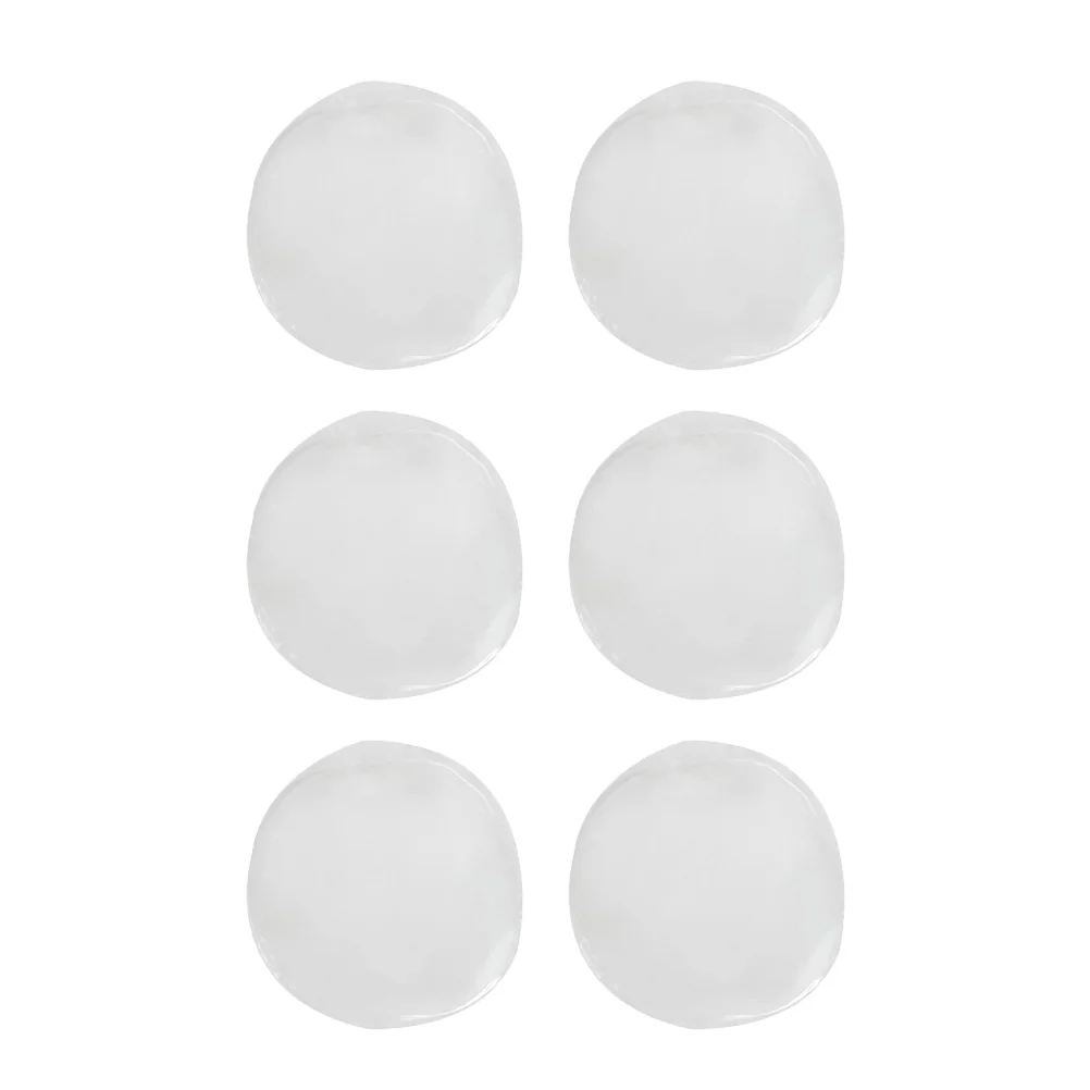 6 Pcs Clear Transparent Silicone Drum Dampening Gels Tone Control Drum Mute Drum Damper Oval Shape for Drum Kit Snare Drum