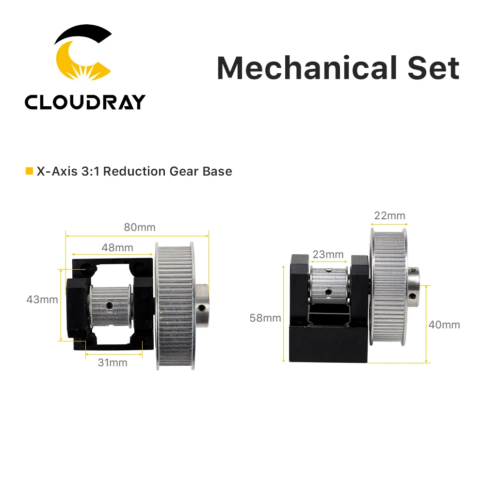 Cloudray LC Gear Base Set Machine Mechanical Parts Guide Rail Set for Co2 Laser Engraving Cutting Machine