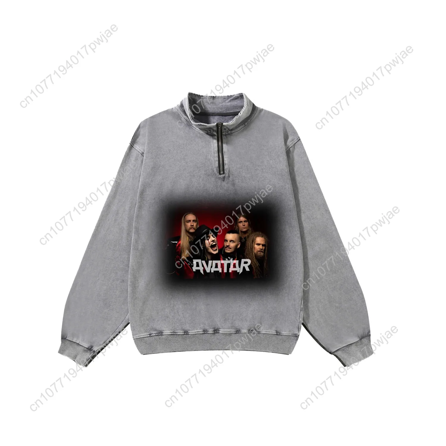 Avatar Rock Band Custom Retro Sweatshirt Mans Womans Half Zipper Vintage Sweat Shirt Photo Custom Made Tops