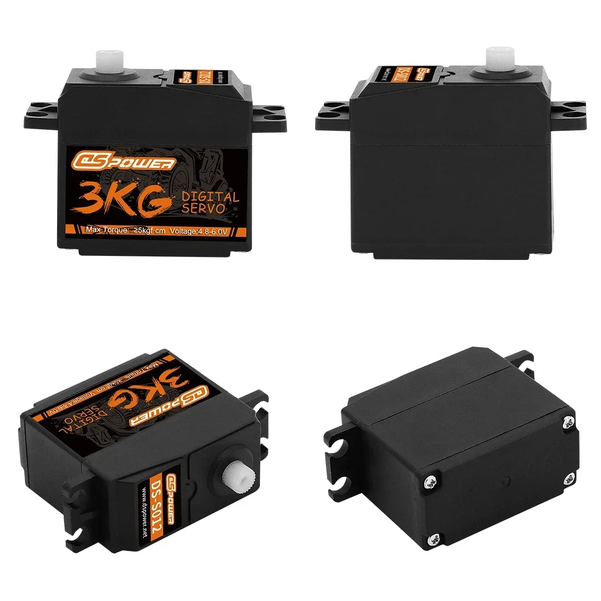 DSpower 3KG engranaje de plástico impermeable Digital Micro Servo 5kg de torsión para RC coche avión Drone helicóptero barco Robot Wltoys HSP Axial