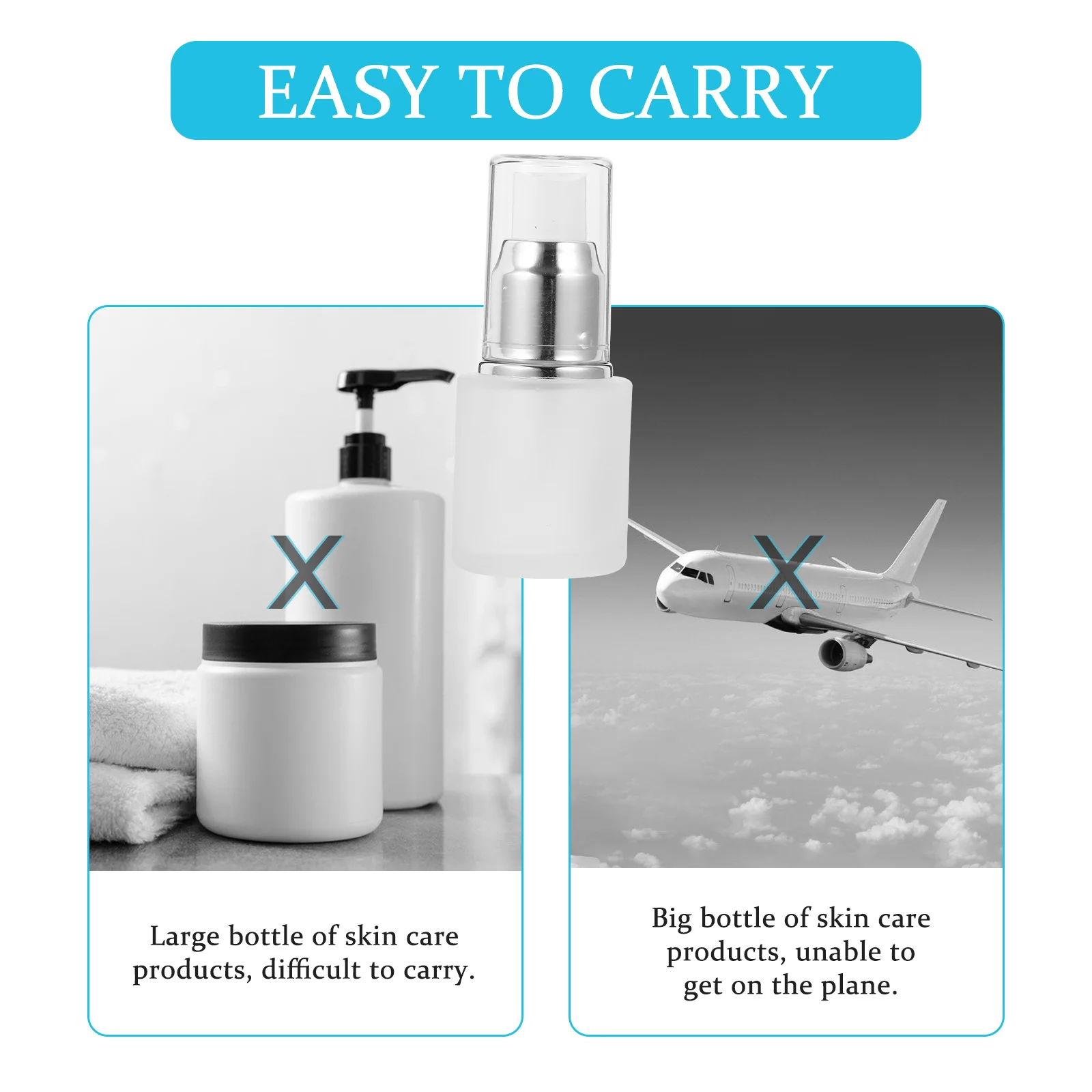 6-個のプレスポンプボトル液体ディスペンサー石鹸水酸化物メイクアップローション用空の詰め替え可能な保存容器ホームオフィスの装飾用