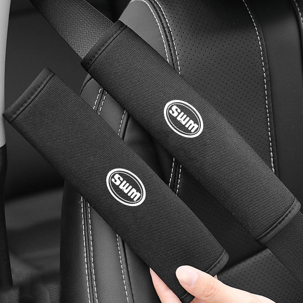 1 Pair Breathable Ice Silk Car Seat Belt Pads Cover For SWM G01 G05 Swm X3 X7 EROE X2 G01F G03F Shineray 2023 2024 Accessories