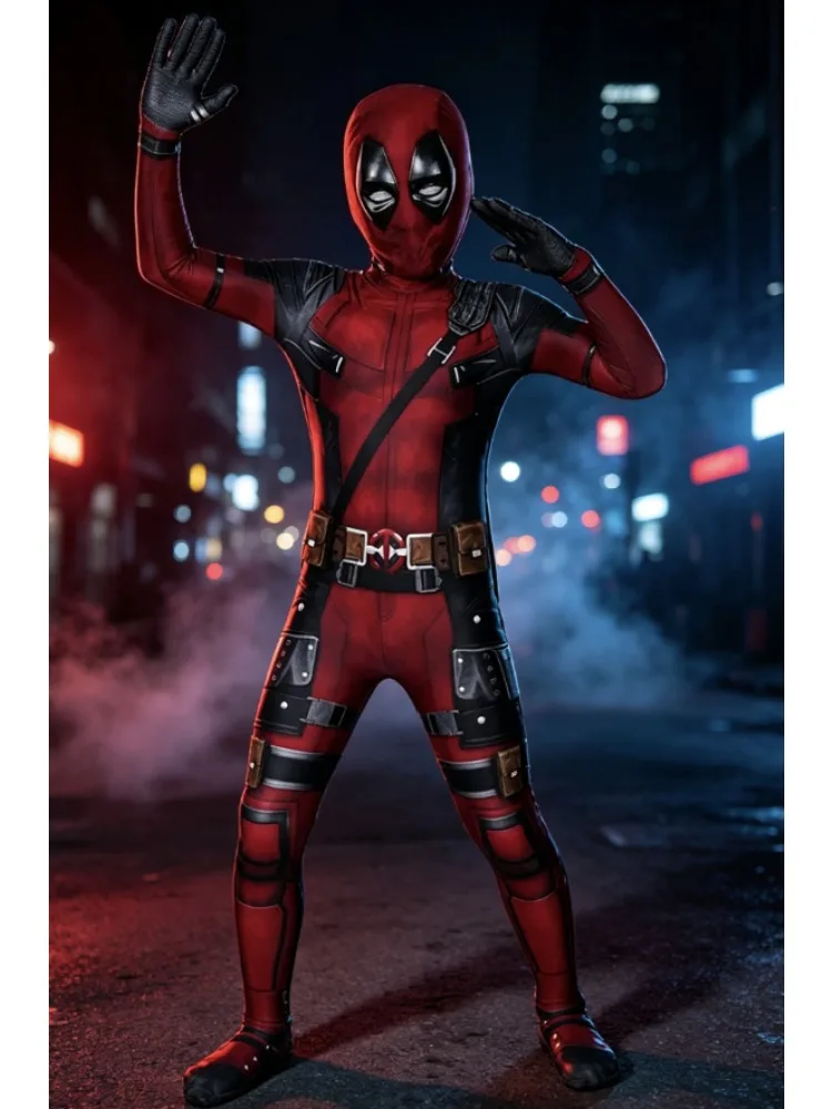 Kostium Cosplay Deadpool na Halloween i Boże Narodzenie, Kombinezon, Zestaw z Mieczem, Strój do Odgrywania Ról, Prezent na Festiwal — zdjęcie produktu 7