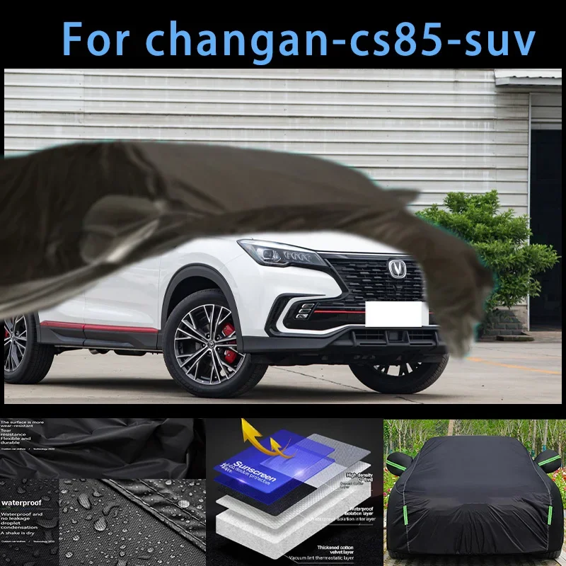 

For changan-cs85-suv Outdoor Protection Full Car Covers Snow Cover Sunshade Waterproof Dustproof Exterior Car accessories