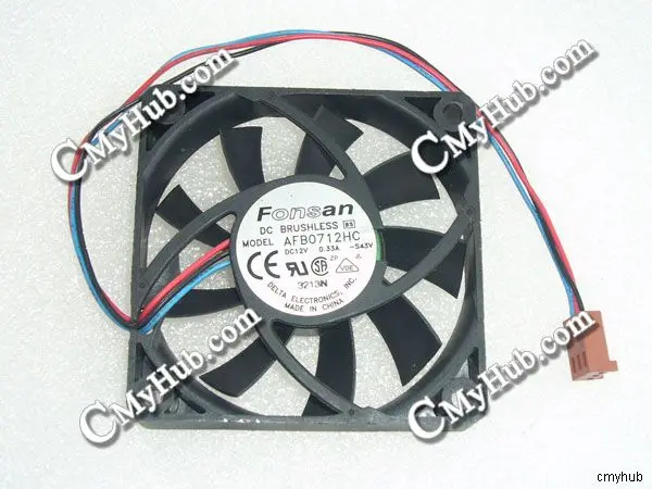 For DELTA AFB0712HC-S43V DC12V 0.33A 7015 7CM 70MM 70X70X15MM 3pin Cooling Fan AFB0712HC-S43V