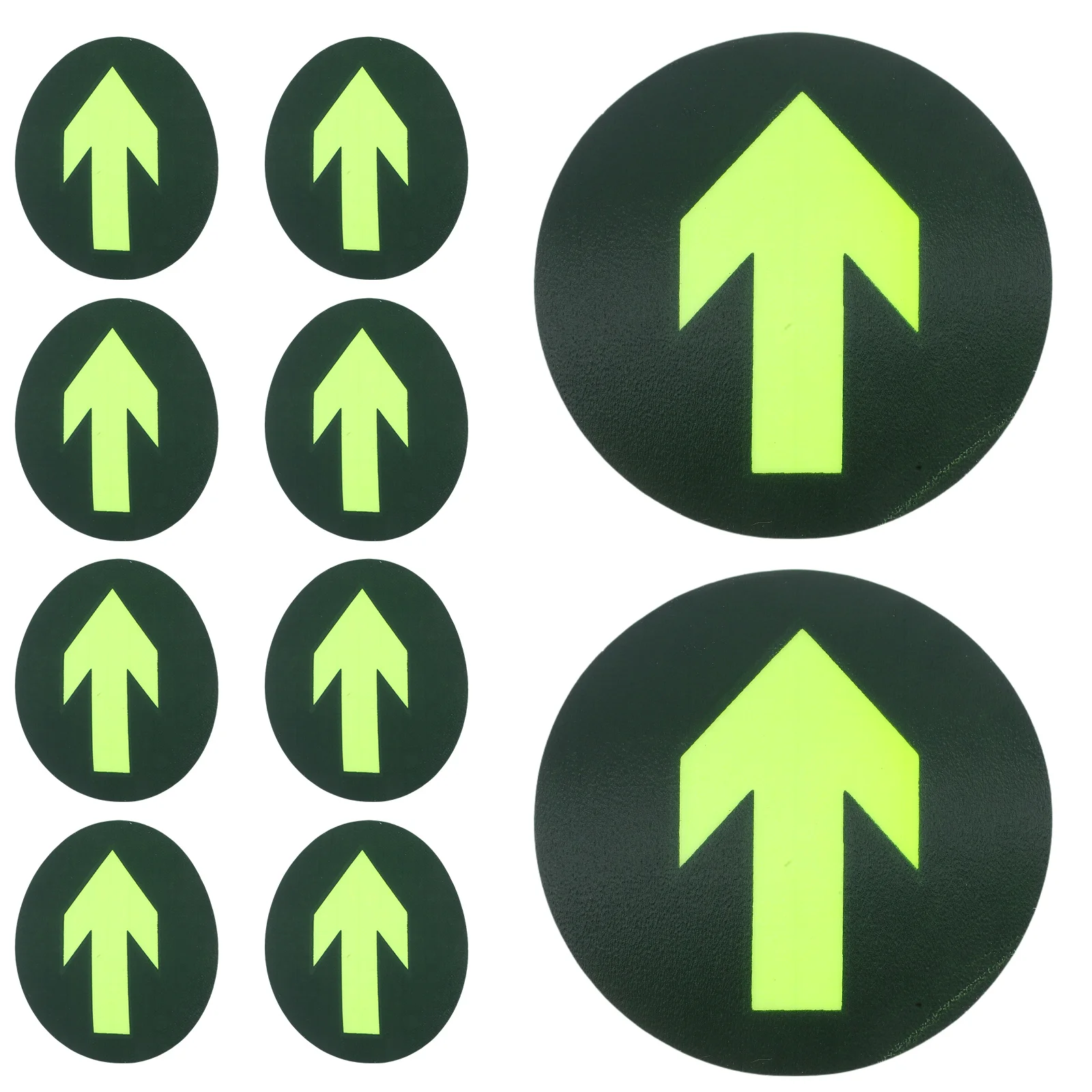 Glow In The Dark Safety Exit Floor Stickers Waterproof Adhesive Directional Glow Markings For Signs Emergency