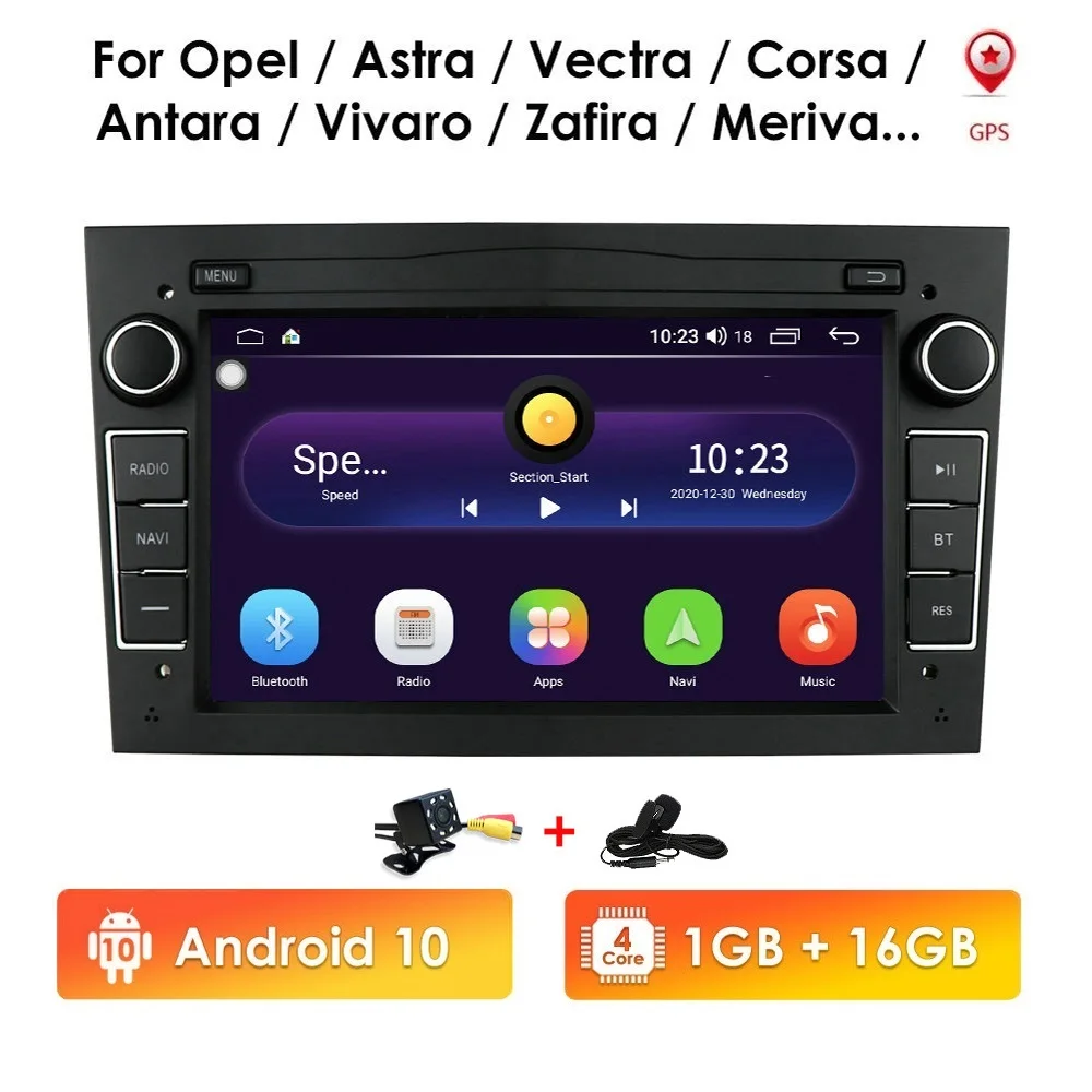 2Din Android 10 Car Radio GPS WiFi Player For OPEL Vauxhall Astra H Vectra Antara Zafira Corsa Vivaro Meriva Signum Stereo Combo