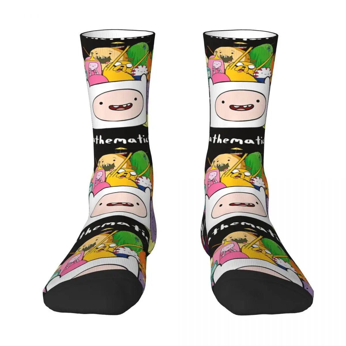 Adventure Time Mathematical Socks Cartoon Animated Television Leisure Stockings Women Men Sports Socks Winter Non Slip Socks