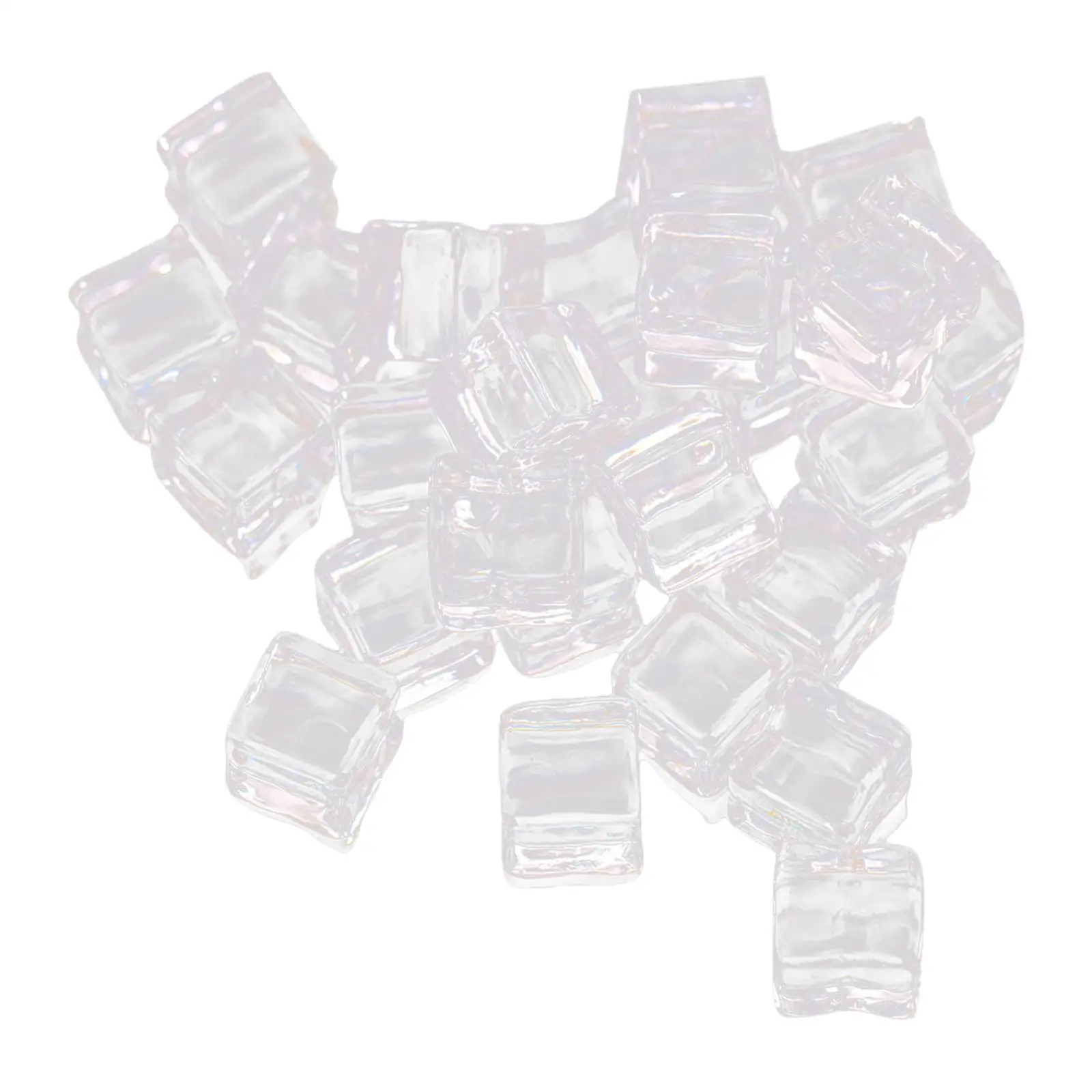 50 szt. Miniaturowe kostki lodu z żywicy do bajkowego ogrodu, krajobrazu, rękodzieła DIY, mieszane wzory