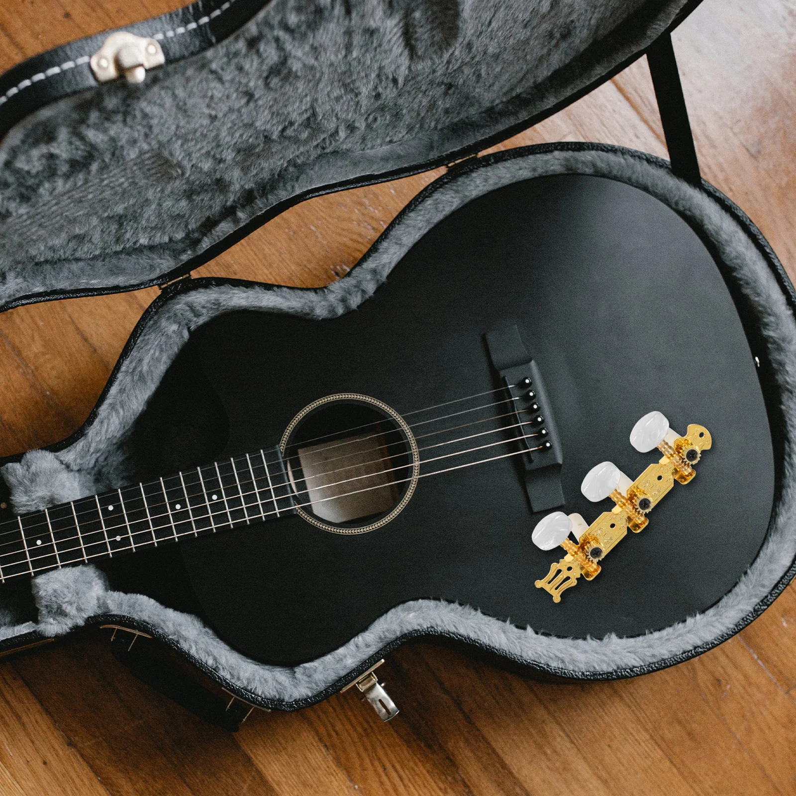 2 قطعة ضبط أوتاد الغيتار نمط مفتوح الحديد الصوتية القيثارة الدقة والعتاد السلس دوران مستقرة الصوت قابل للتعديل الغيتار