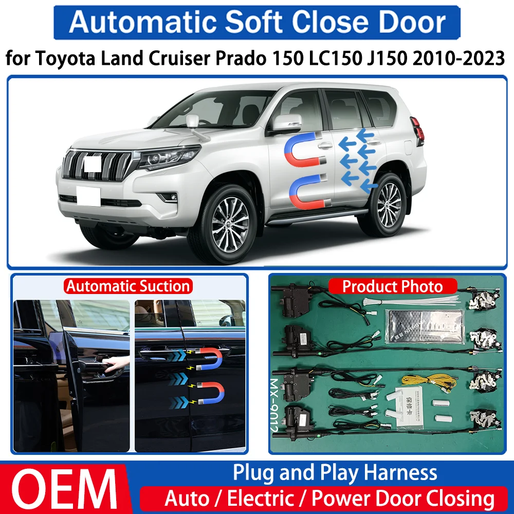 for Toyota Land Cruiser Prado 150 LC150 J150 2010-2023 Car Automatic Soft Close Door Electric Suction Auto Power Closing System