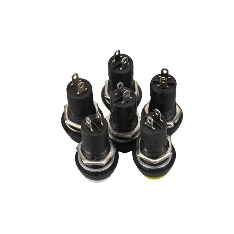 10 sztuk PBS-11A PBS-11B 12mm samoblokujący samo-odzyskiwanie plastikowy przełącznik chwilowy 3A 250V AC 2PIN 6 kolor
