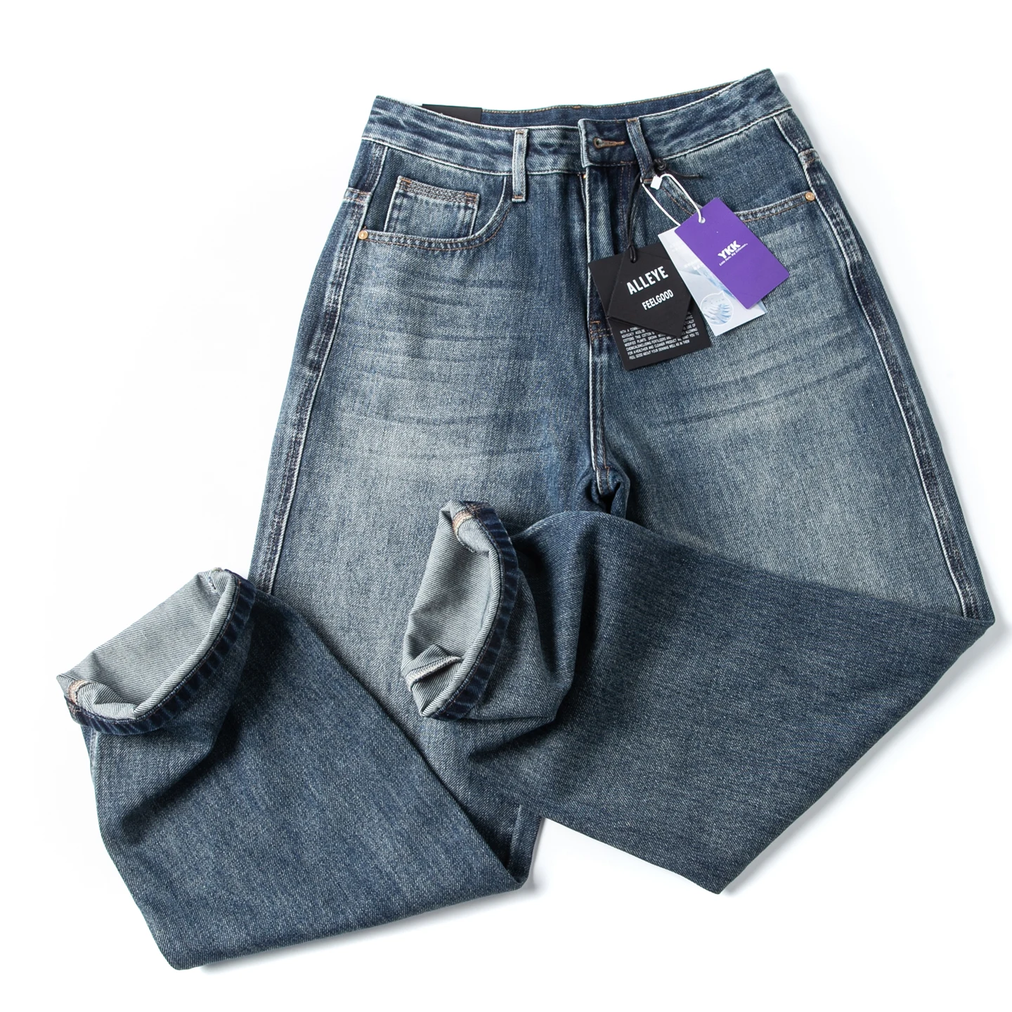 

Ретро-джинсы в американском стиле, свободные, прямого кроя, с множеством карманов, рабочие, повседневные, широкие, длинные брюки для мужчин