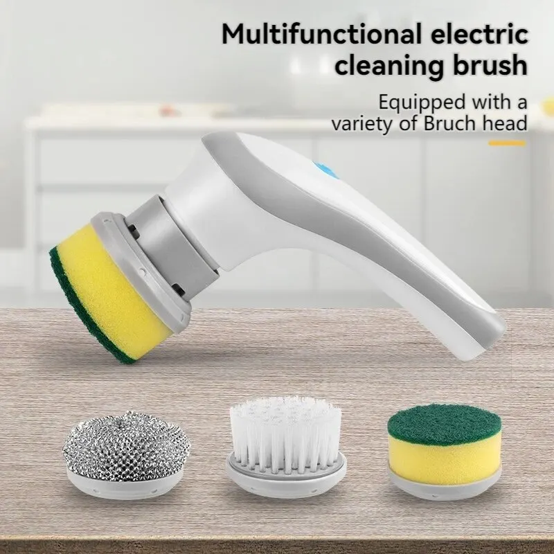 3-in-1 Electric Cleaning Brush Multi-functional USB Rechargeable Electric Rotary Scrubber Household Appliances Cleaning Gadget