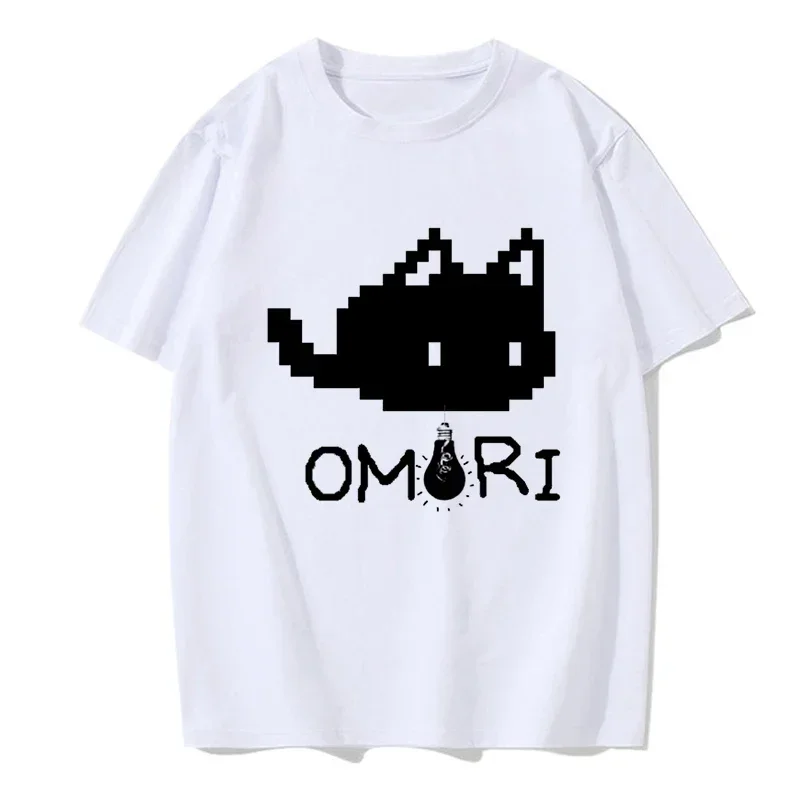 Game Omori Women Men Casual Streetwear Mange Y2k Tops Kawaii Cartoon Tshirt Sunny T-Shirt Harajuku Summer Short Sleeve Tee Shirt