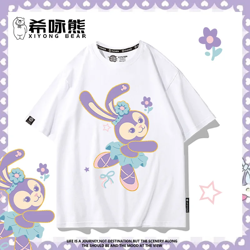 

Cartoon star Delu co-design girls short-sleeved T-shirt clothes children's 2024 summer new half-sleeved T-shirt