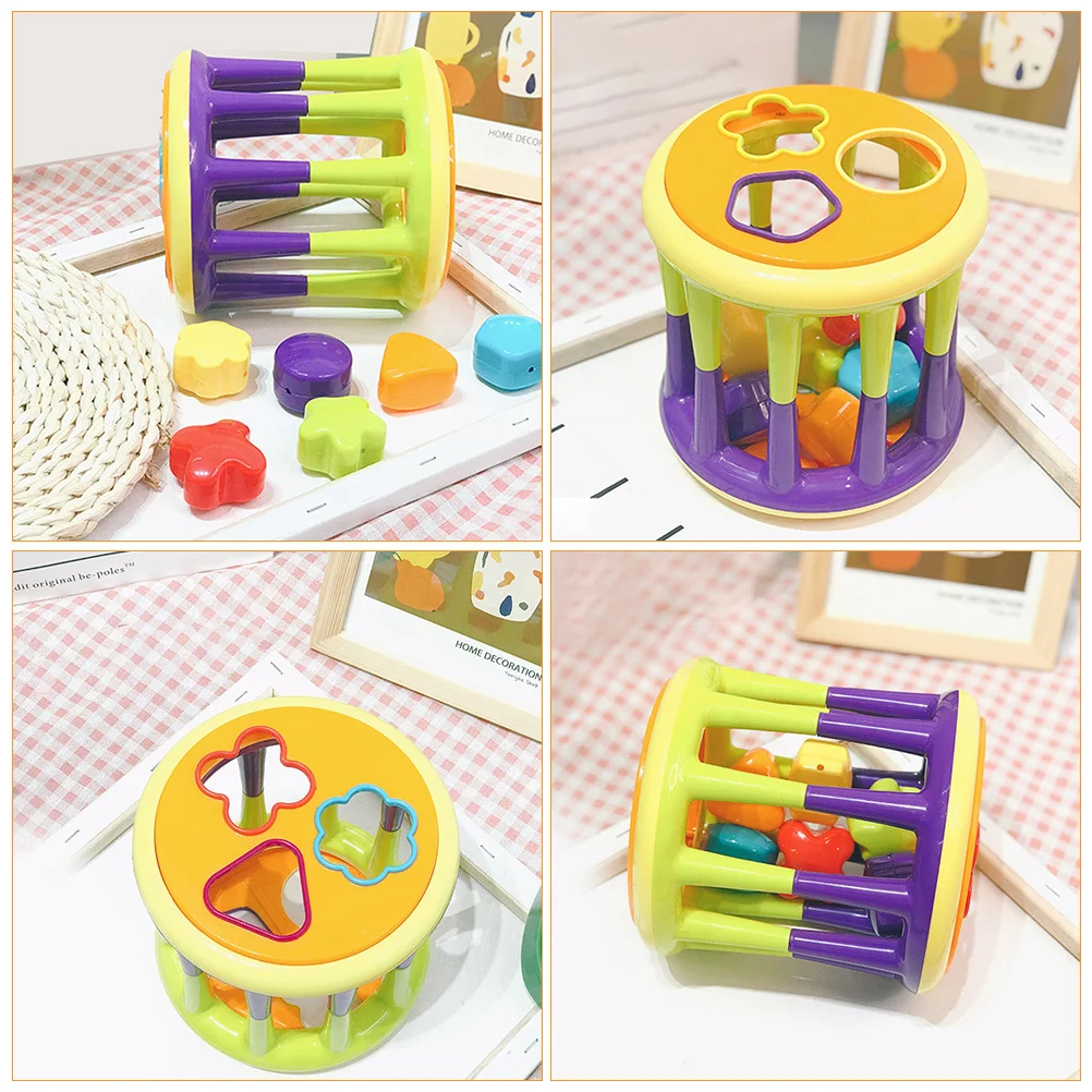 Rolo de brinquedo de desenvolvimento seguro de plástico educacional precoce com campainha infantil recém-nascido