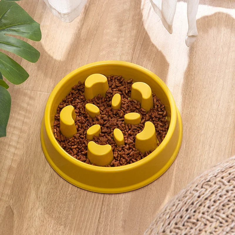 Slow Feeder Dog Bowls Dishes Bloat Stop Puppy Food Water Bowl for Dog Cat Non Slip Slow Eating Puzzle Maze Fun Pet Feeding Bowl