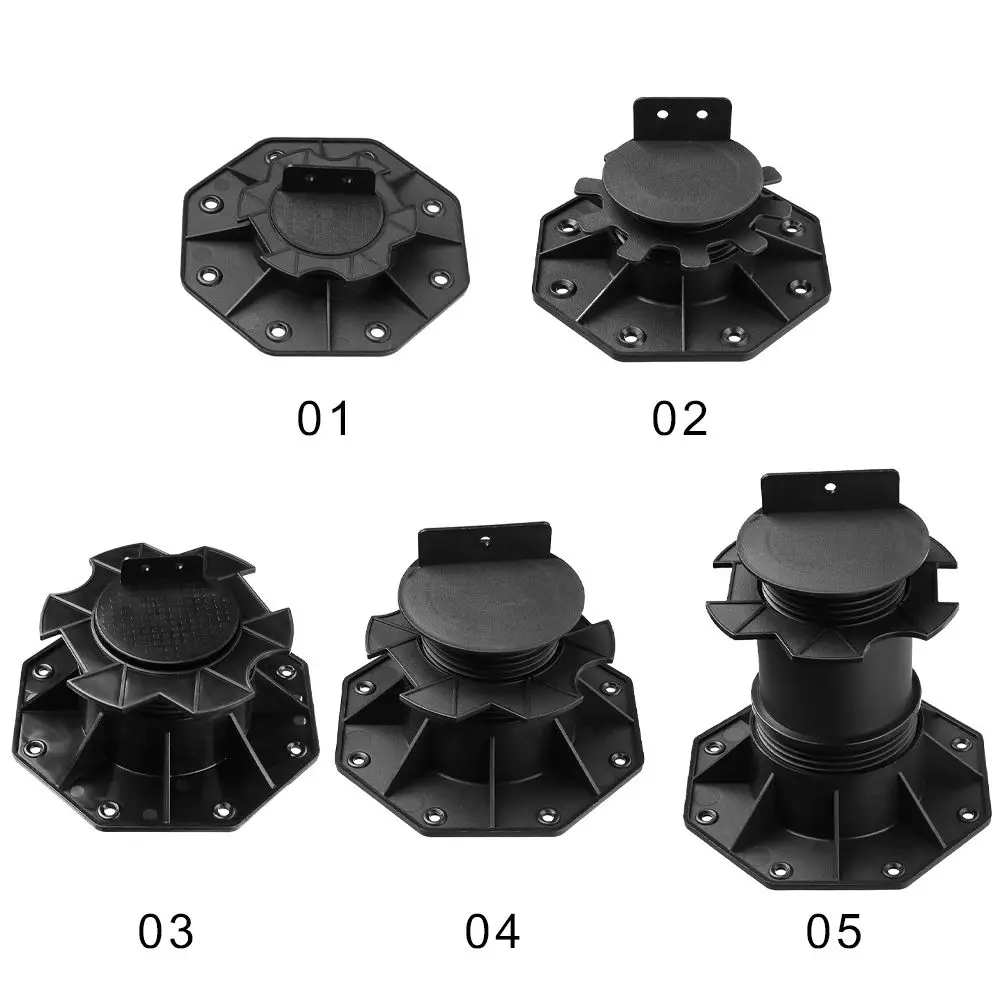 1 PC łożysko na cokole tarasowe z regulowaną wysokością płytą łożyskową deski tarasowe drewno z WPC