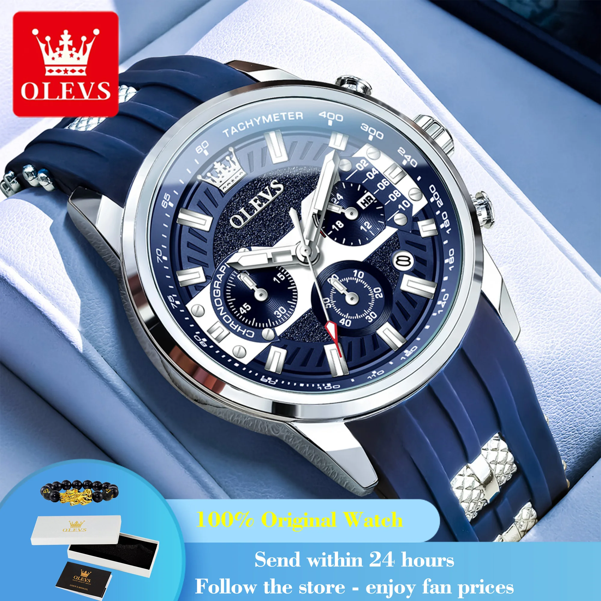 

Часы OLEVS 3690 для мужчин, оригинальные модные кварцевые мужские часы с датой, лучший бренд, 44 мм, большой циферблат, водонепроницаемые, светящиеся, роскошные наручные часы