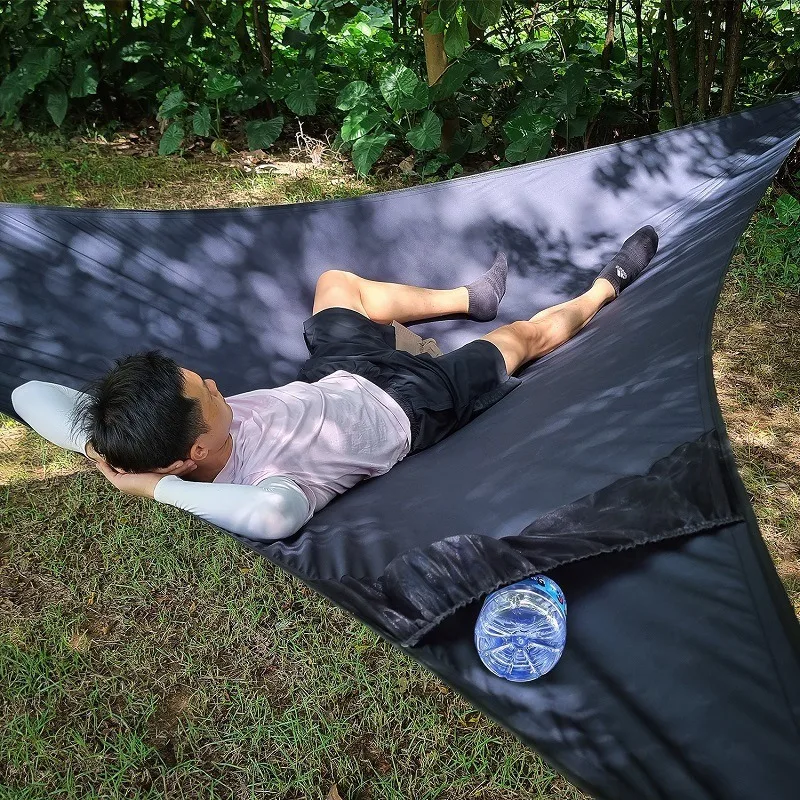 Traveler 400X400X300CM Outdoor camping triangle hammock Oxford cloth camping anti rollover hammock with tensioner