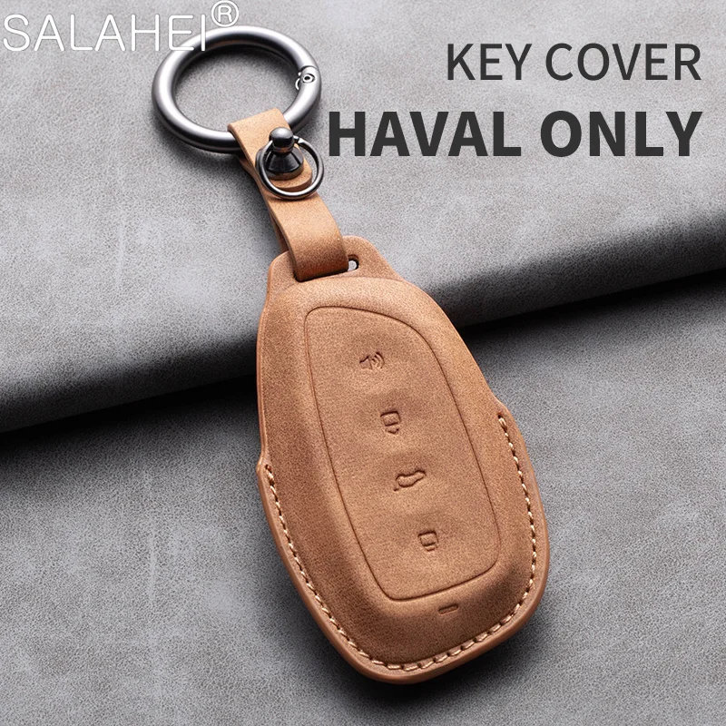 Leather Car Key Case Cover Shell For Haval H-DOG H6 H2 M6 Cool Dog Plus Owl Dragon MAX H9 F7 F7X F7H H8 H3 H4 H1 H5 H7 F5 M4