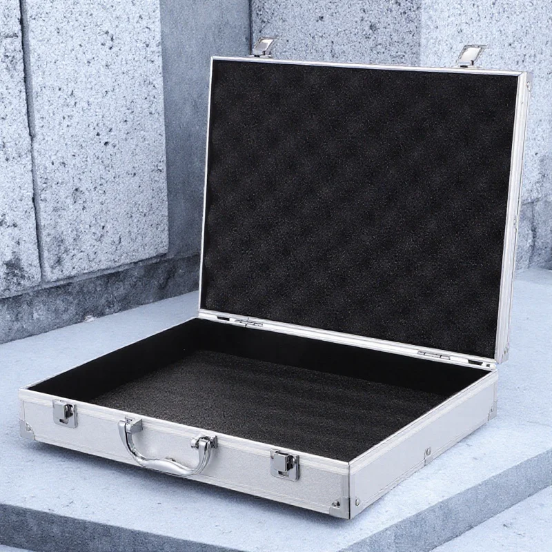 Lockable Flight Case Large Capacity Portable Aluminum Alloy Tool Box Travel Storage Box Multi-Purpose Tools Container