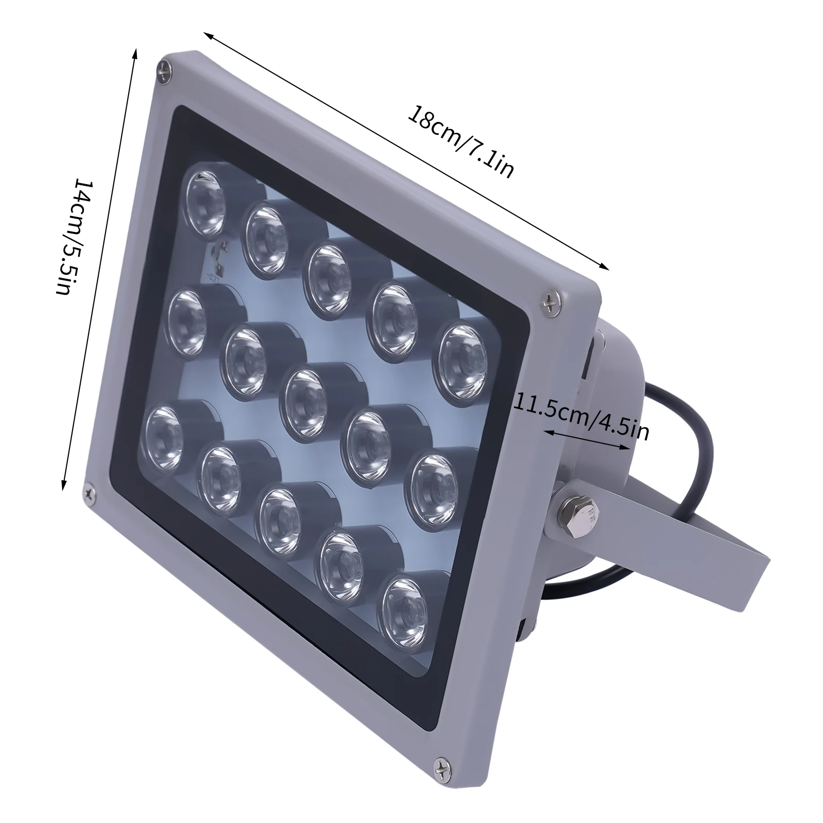 100 m IR-Entfernung, 15 LED-IR-Beleuchtung, IR-Infrarotlicht, Sicherheitskamera-Fülllicht für Zuhause, Park, Straße, Hotel, Einkaufszentrum