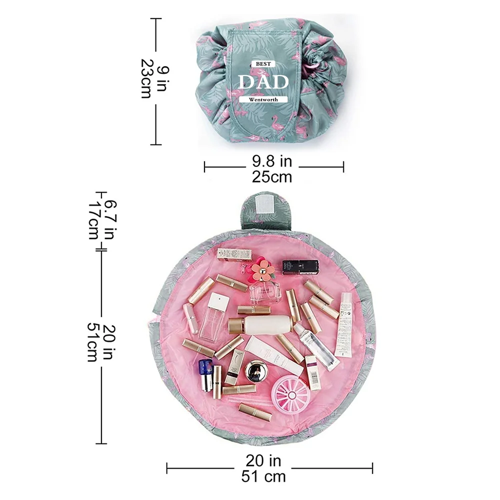 حقيبة مستحضرات التجميل المطبوعة برباط كسول، حقيبة تخزين متعددة الوظائف للسفر