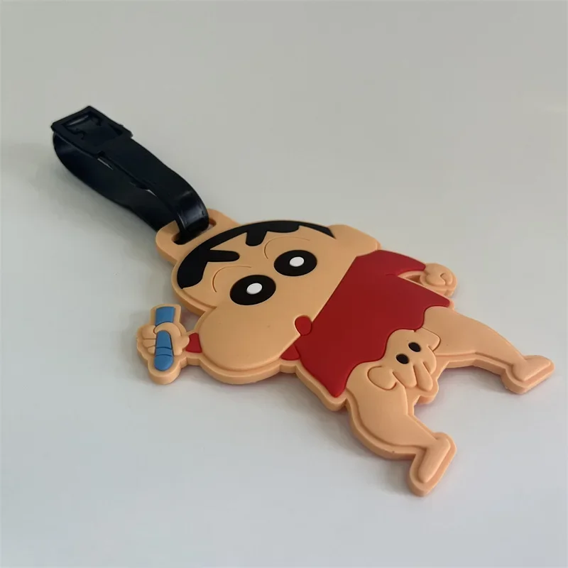 Śliczna kredka Shin-chan Akcesoria podróżne do bagażu Tag Żel krzemionkowy Walizka ID Adres Uchwyt Przywieszka do bagażu Przenośna etykieta