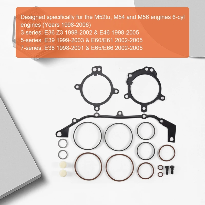 For Bmws Dual Vanos O-Ring Seal Repair Kit E36 E39 E46 E53 E60 E83 E85 M52tu M54 M56