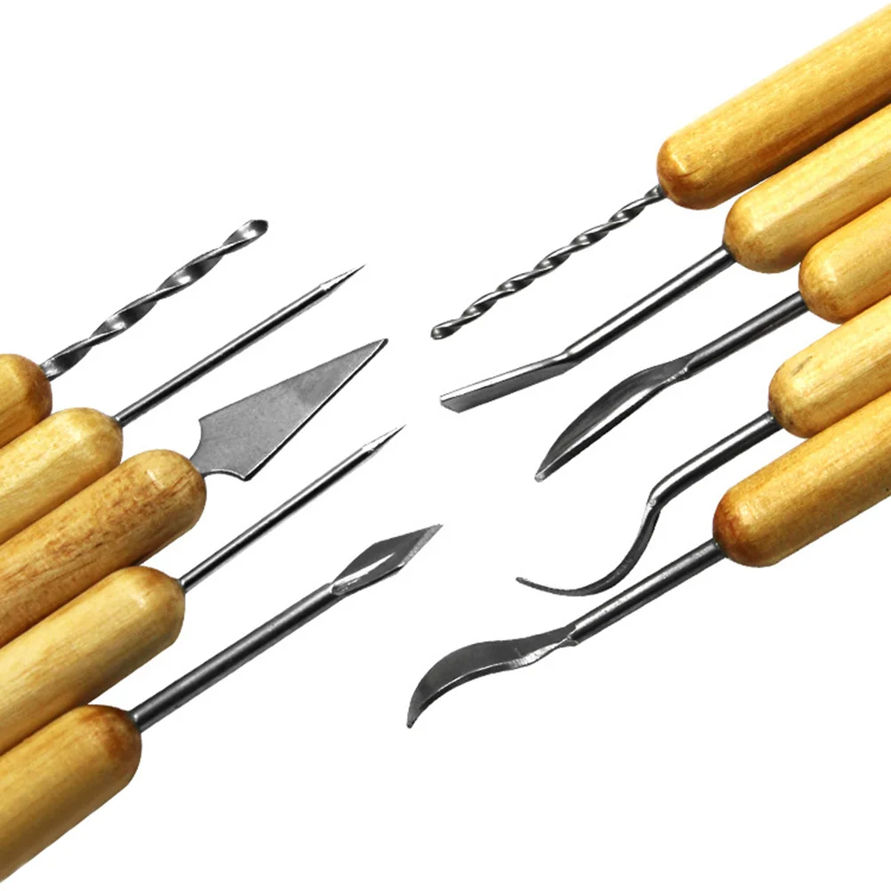 

14Pcs Versatile Pottery Tools Set Double-Sided Sculpting Kit for Polymer Wax Carving Sgraffito Cake Decorating