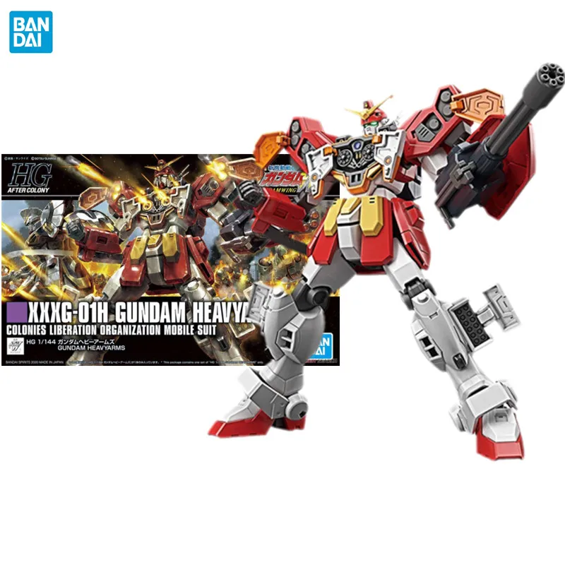 Bandai Original Gundam Model Kit Anime Figure HG 1/144 XXXG-01H GUNDAM HEAVYARMS Action Figures Toys Collectible Gifts Children