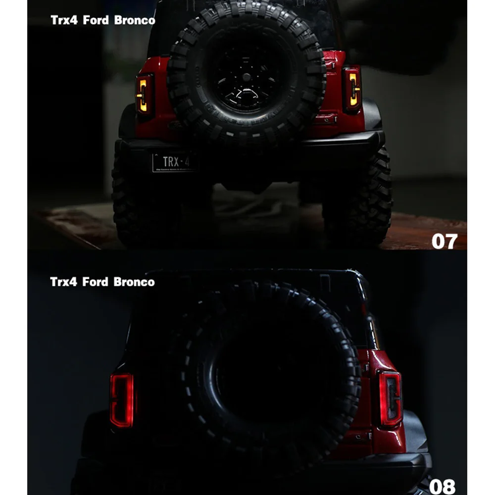 ABKN-LED Light System Front & Rear Lamp Group For Traxxas TRX4 2021 Bronco 1/10 RC Crawler Car Turn Signals Brake Lights