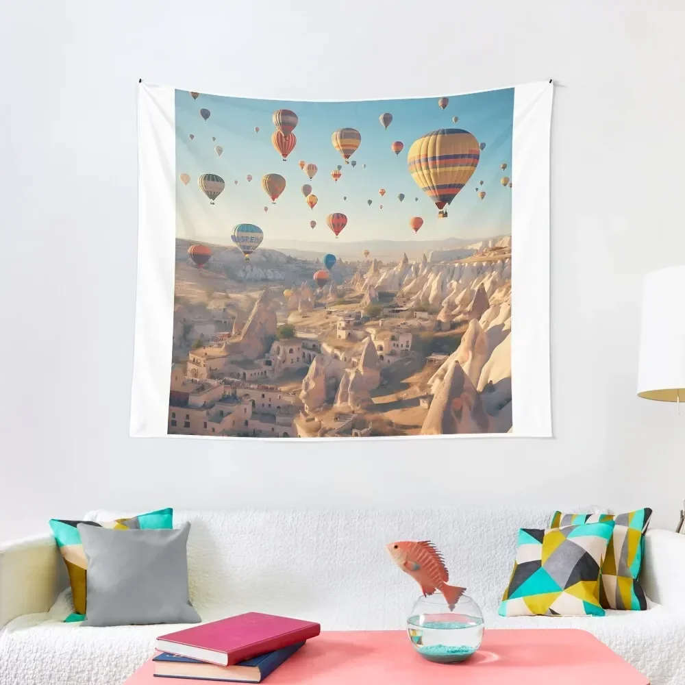 

Goreme, Turkey balloon festival Tapestry Decoration Bedroom Wallpaper Cute Decor Home Supplies Tapestry