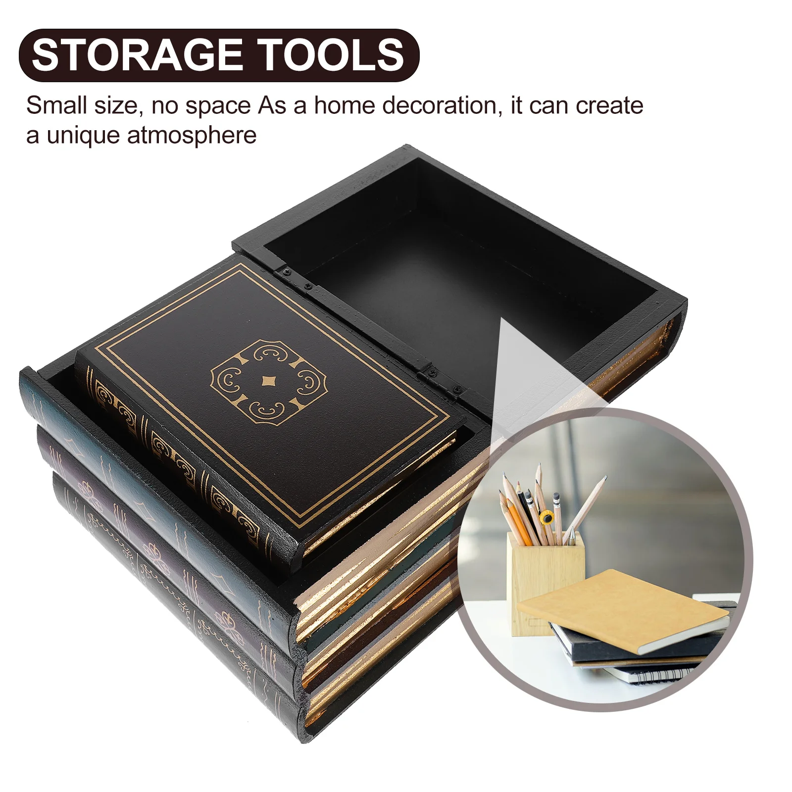 

2Pcs Simulation Book Decorations Wooden Craft Fake Book Ornaments Home Living Room Tabletop Display Prop Desktop Adorn