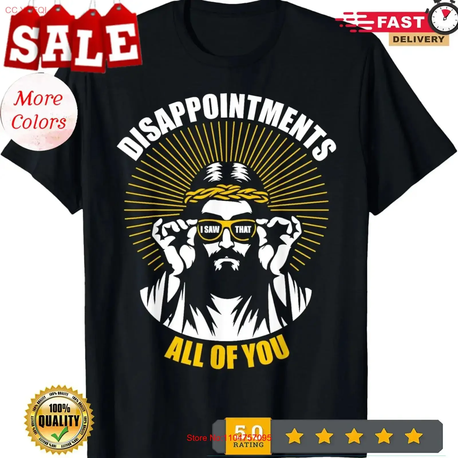 Disappointments All Of You I Saw That Funny Jesus Easter T Shirt vintage Washed Soft Comfortable Top For Everyday Wear homme